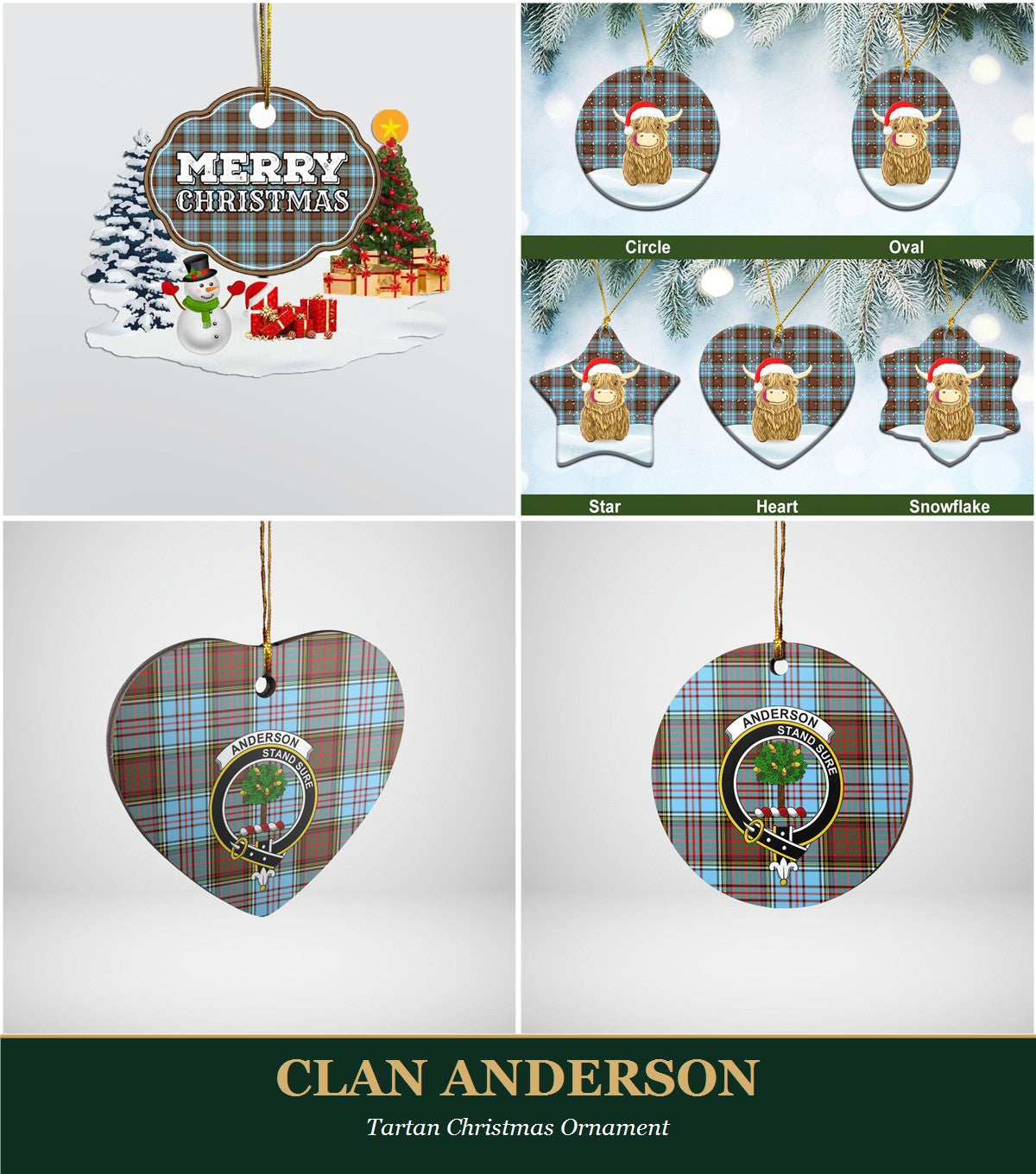 Clan Anderson Tartan Christmas Ornament