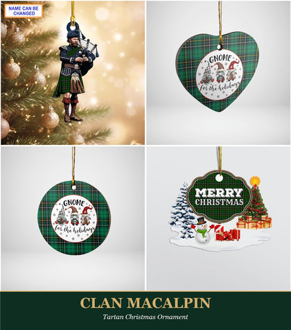 Clan MacAlpin Tartan Christmas Ornament