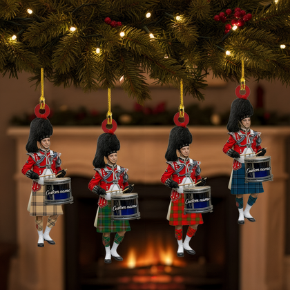Clan Tartan Drummer Christmas Ornament