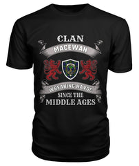 Clan MacEwan Family Tartan 2D T-shirt RI47 MacEwan Tartan Clan Tartan T-Shirt Black S MacEwan Tartan Clan