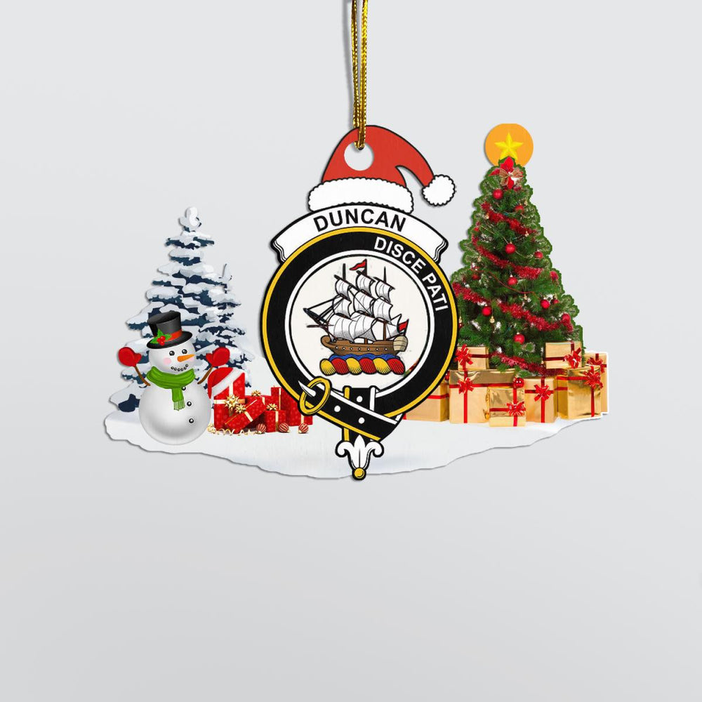 Clan Duncan Crest Tartan Acrylic Christmas Ornament MR20 Duncan Tartan Tartan Christmas   