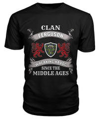Clan Ferguson Family Tartan 2D T-shirt JS15 Ferguson Tartan Clan Tartan T-Shirt Black S Ferguson Tartan Clan