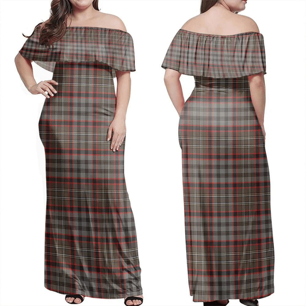 Clan Nicolson Hunting Weathered Tartan Hawaii Dress ND83 Clan Nicolson Tartan Hawaii Dress   