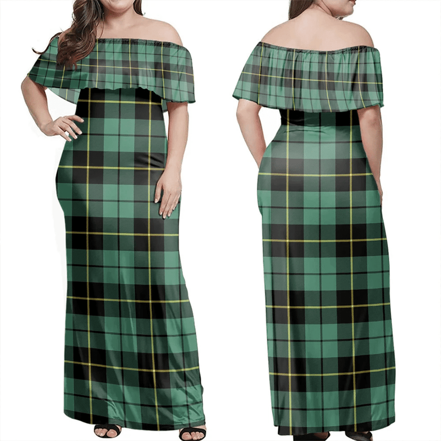 Clan Wallace Hunting Ancient Tartan Hawaii Dress BN96 Clan Wallace Tartan Hawaii Dress   