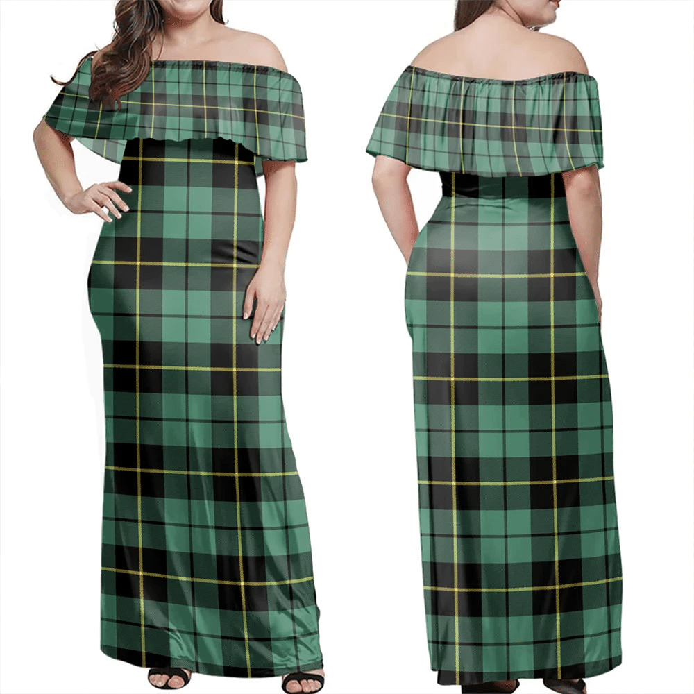Clan Wallace Hunting Ancient Tartan Hawaii Dress BN96 Clan Wallace Tartan Hawaii Dress   