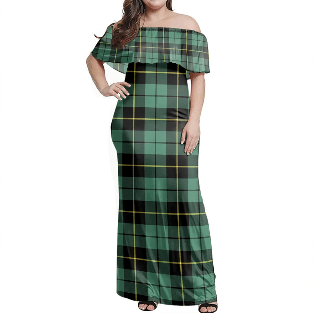 Clan Wallace Hunting Ancient Tartan Hawaii Dress BN96 Clan Wallace Tartan Hawaii Dress   