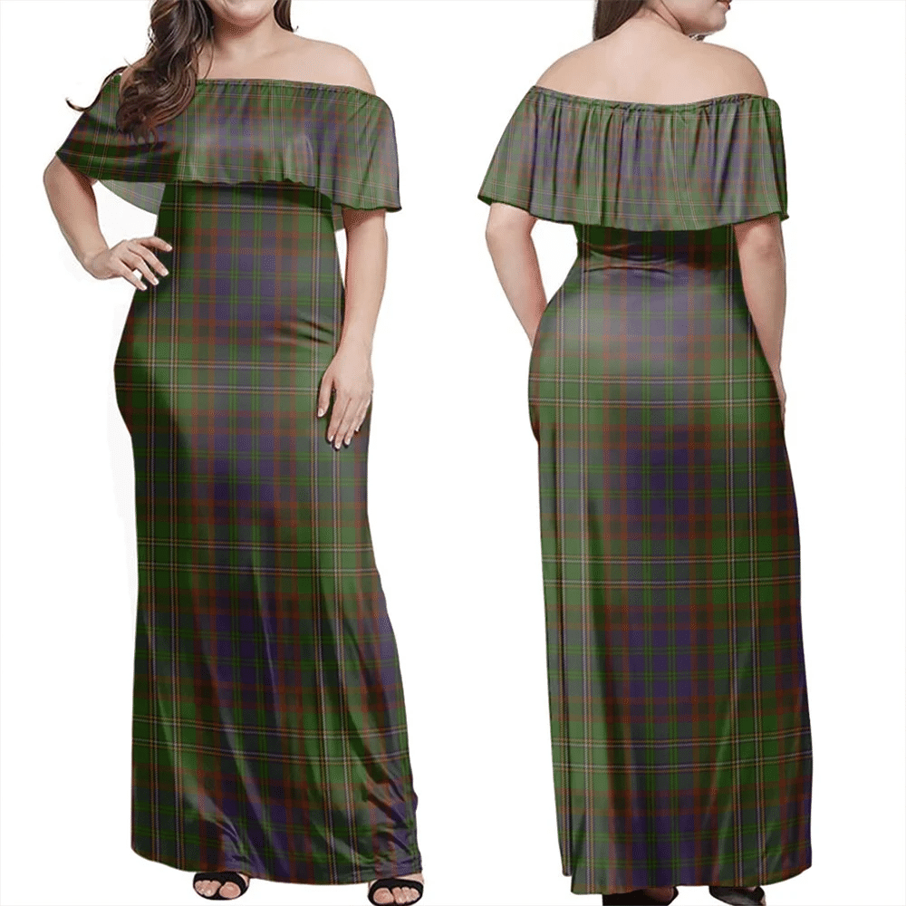 Clan Cunningham Hunting Modern Tartan Hawaii Dress EH59 Clan Cunningham Tartan Hawaii Dress   