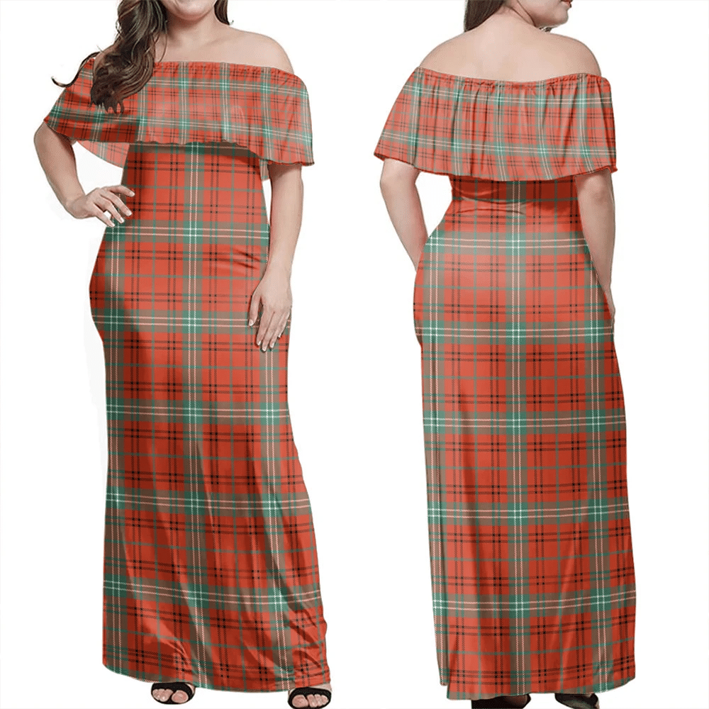 Clan Morrison Red Ancient Tartan Hawaii Dress MH33 Clan Morrison Tartan Hawaii Dress   