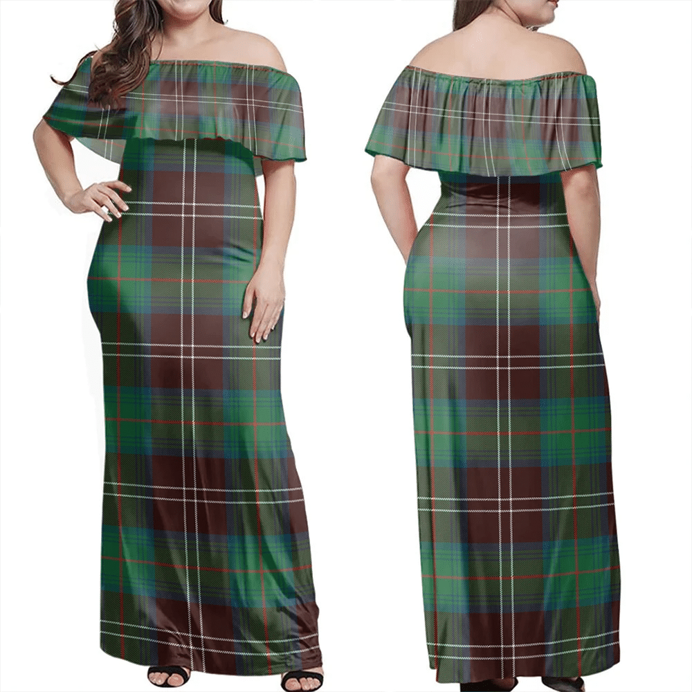 Clan Chisholm Hunting Ancient Tartan Hawaii Dress VW88 Clan Chisholm Tartan Hawaii Dress   