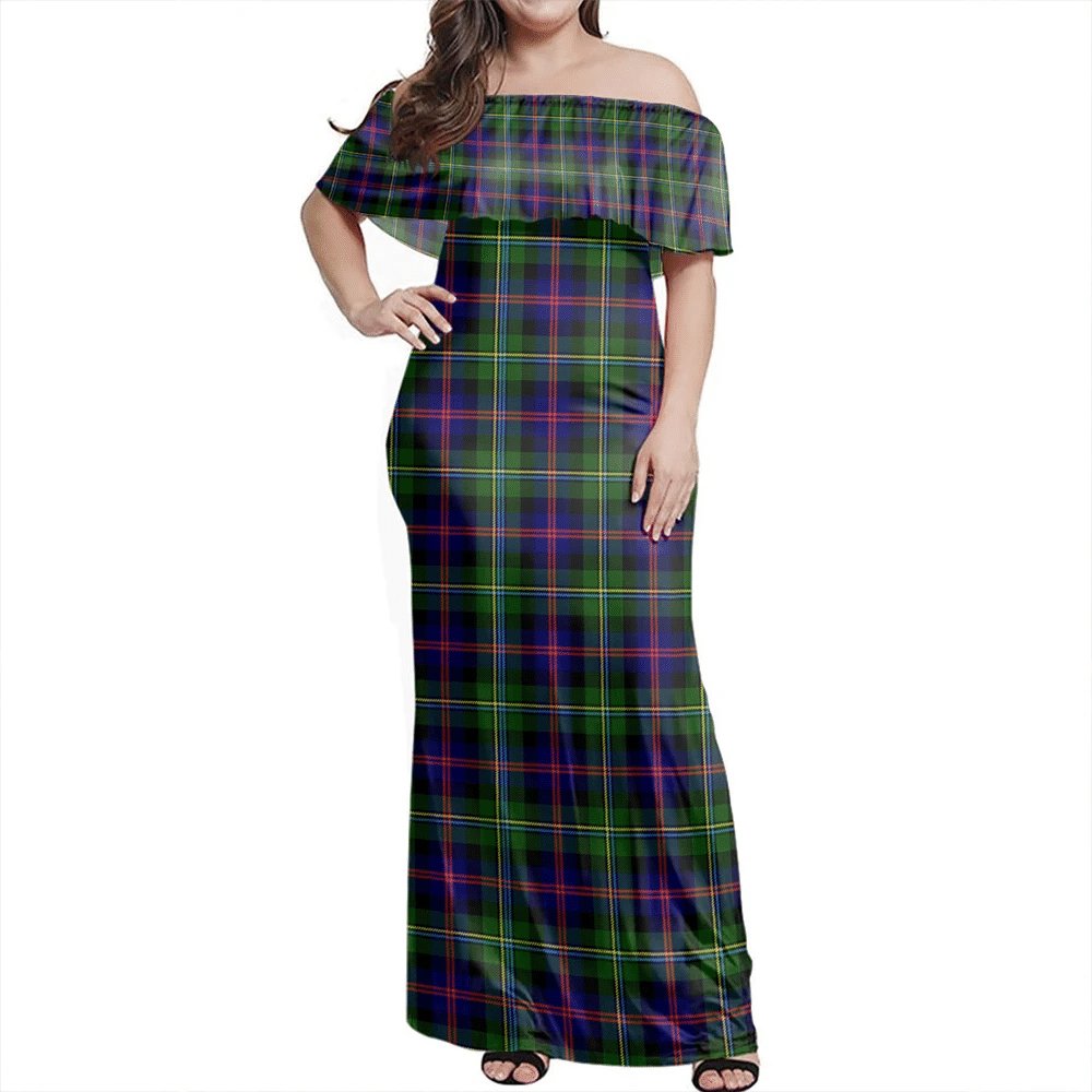 Clan Malcolm Modern Tartan Hawaii Dress UG23 Clan Malcolm Tartan Hawaii Dress   