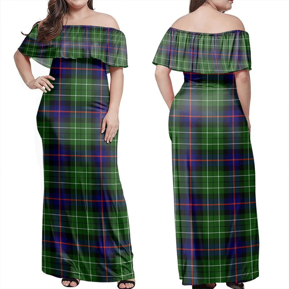Clan Leslie Hunting Ancient Tartan Hawaii Dress VN55 Clan Leslie Tartan Hawaii Dress   