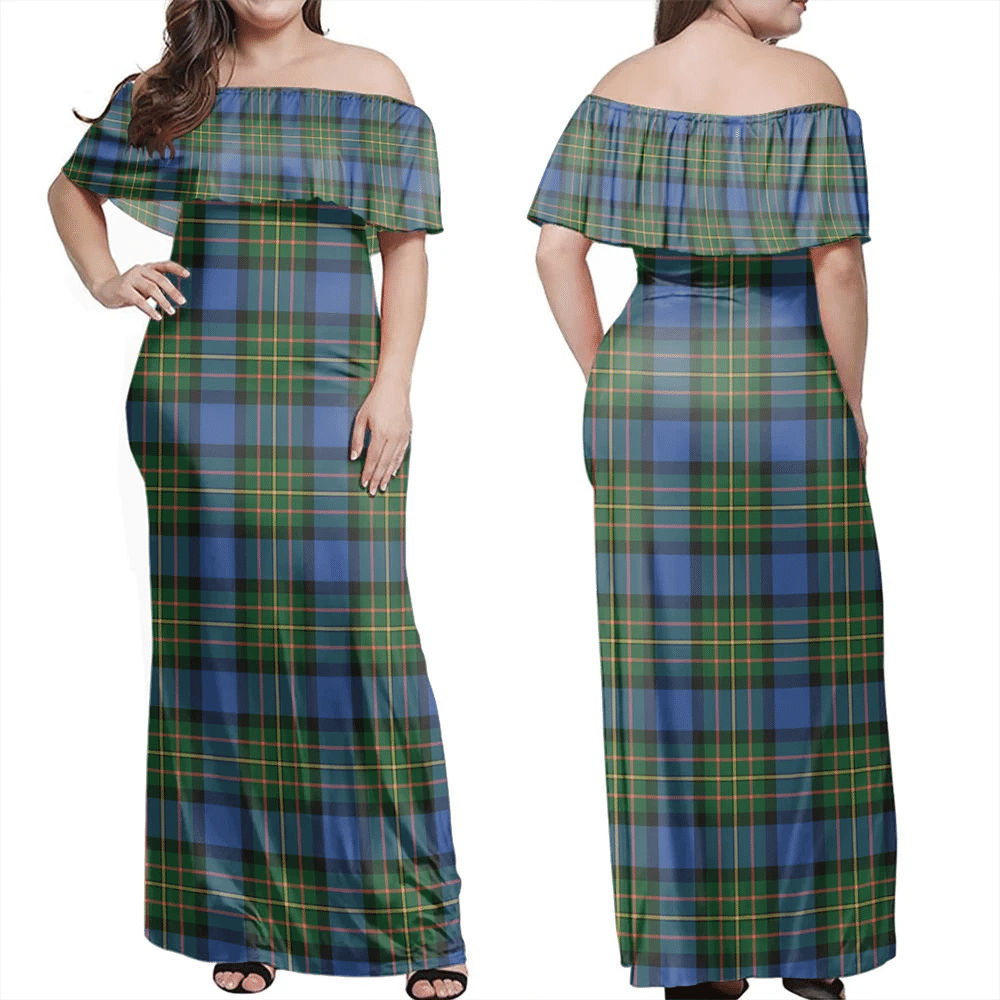 Clan MacLaren Ancient Tartan Hawaii Dress NQ67  Tartan Hawaii Dress   