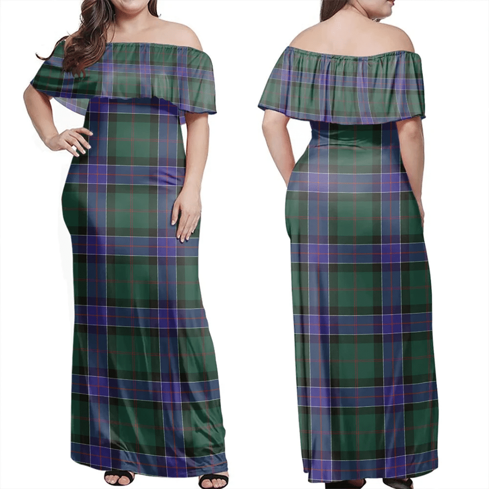 Clan Sinclair Hunting Modern Tartan Hawaii Dress KD30 Clan Sinclair Tartan Hawaii Dress   