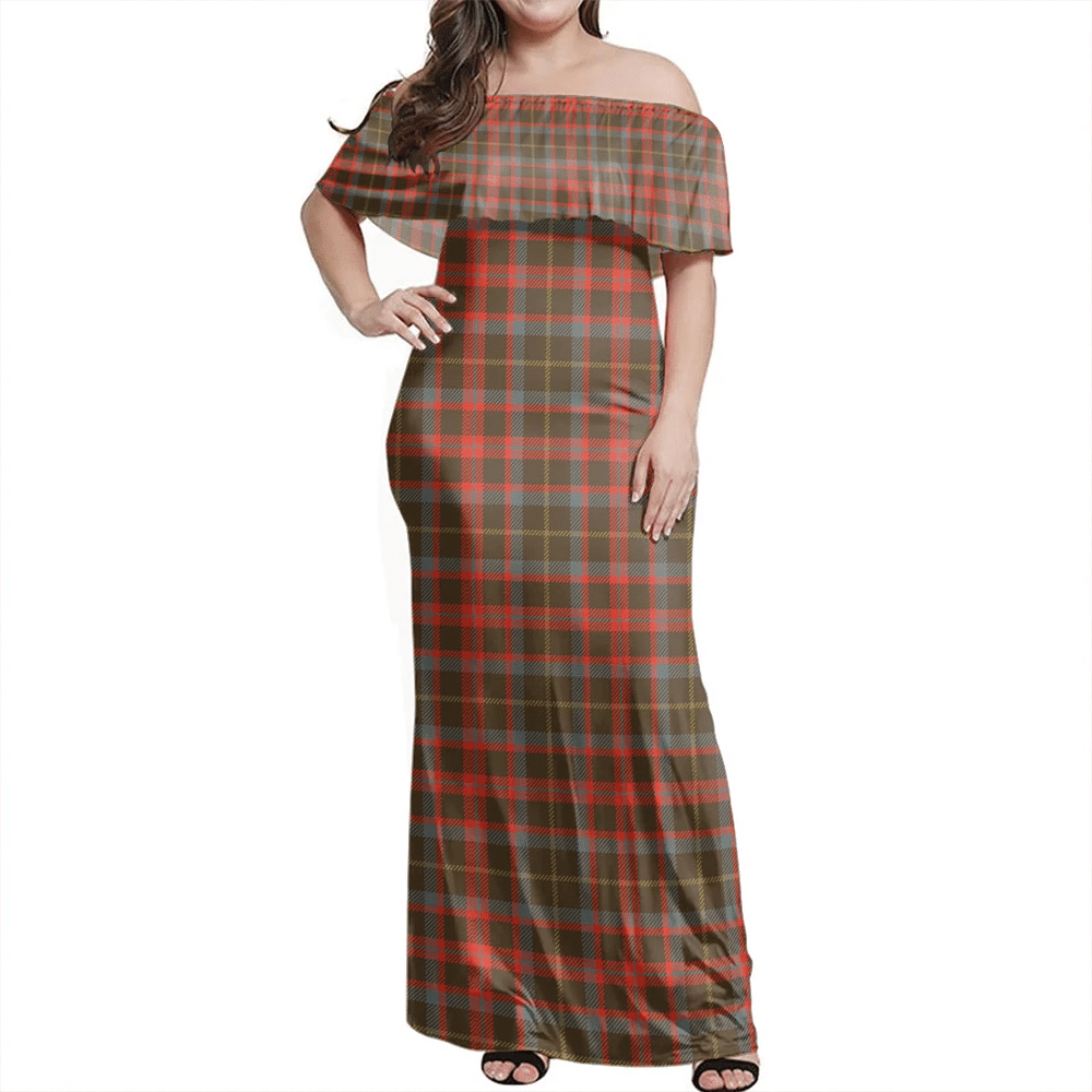 Clan MacKintosh Hunting Weathered Tartan Hawaii Dress IM84 Clan MacKintosh / MacIntosh Tartan Hawaii Dress   