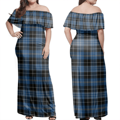 Clan Clergy Blue Tartan Hawaii Dress WM89 Clan Clergy Tartan Hawaii Dress   