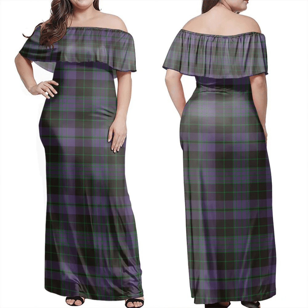 Clan Clergy Green Tartan Hawaii Dress SW68 Clan Clergy Tartan Hawaii Dress   