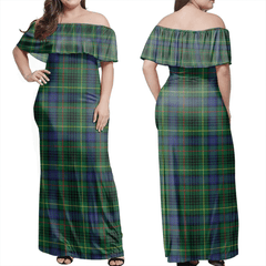 Clan Stewart Hunting Modern Tartan Hawaii Dress WP77 Clan Stewart Tartan Hawaii Dress   