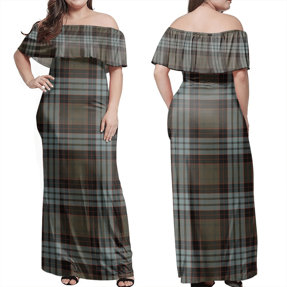 Clan Stewart Old Weathered Tartan Hawaii Dress TP64 Clan Stewart Tartan Hawaii Dress   