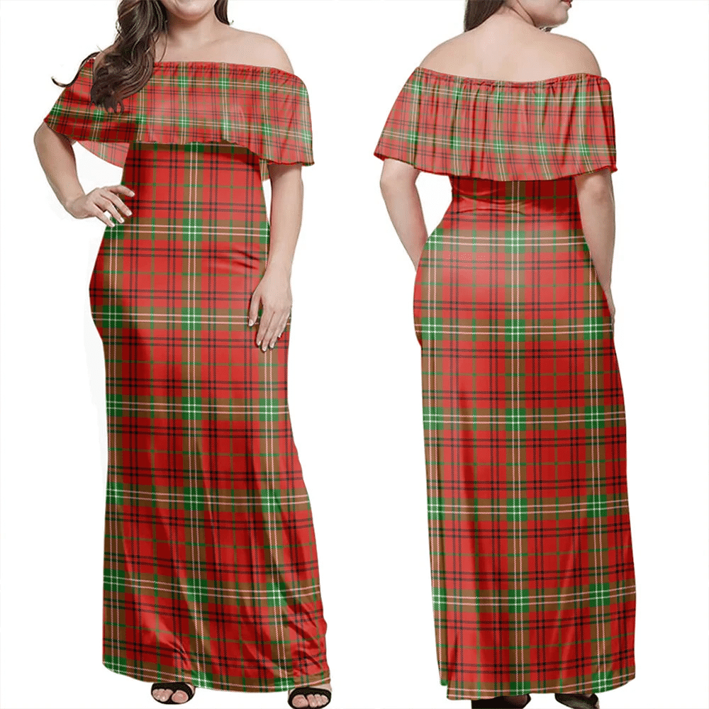Clan Morrison Red Modern Tartan Hawaii Dress YC46 Clan Morrison Tartan Hawaii Dress   