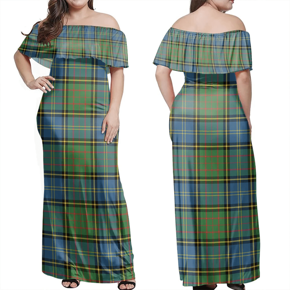 Clan MacMillan Hunting Ancient Tartan Hawaii Dress HO30 Clan MacMillan Tartan Hawaii Dress   