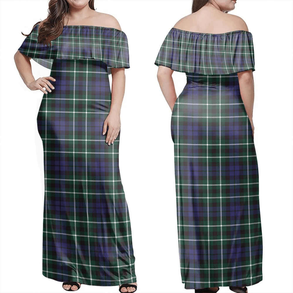 Clan Graham Of Montrose Modern Tartan Hawaii Dress HA95 Clan Rose Tartan Hawaii Dress   