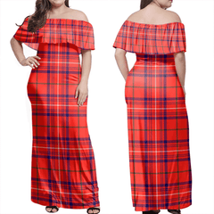 Clan Rose Modern Tartan Hawaii Dress DW63 Clan Rose Tartan Hawaii Dress   