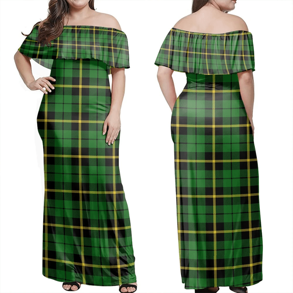 Clan Wallace Hunting Green Tartan Hawaii Dress BB40 Clan Wallace Tartan Hawaii Dress   