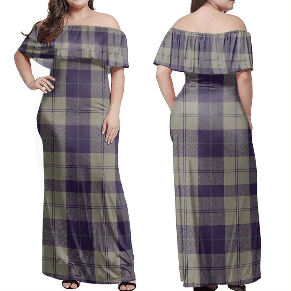 Clan Cunningham Dress Blue Dancers Tartan Hawaii Dress JV80 Clan Cunningham Tartan Hawaii Dress   