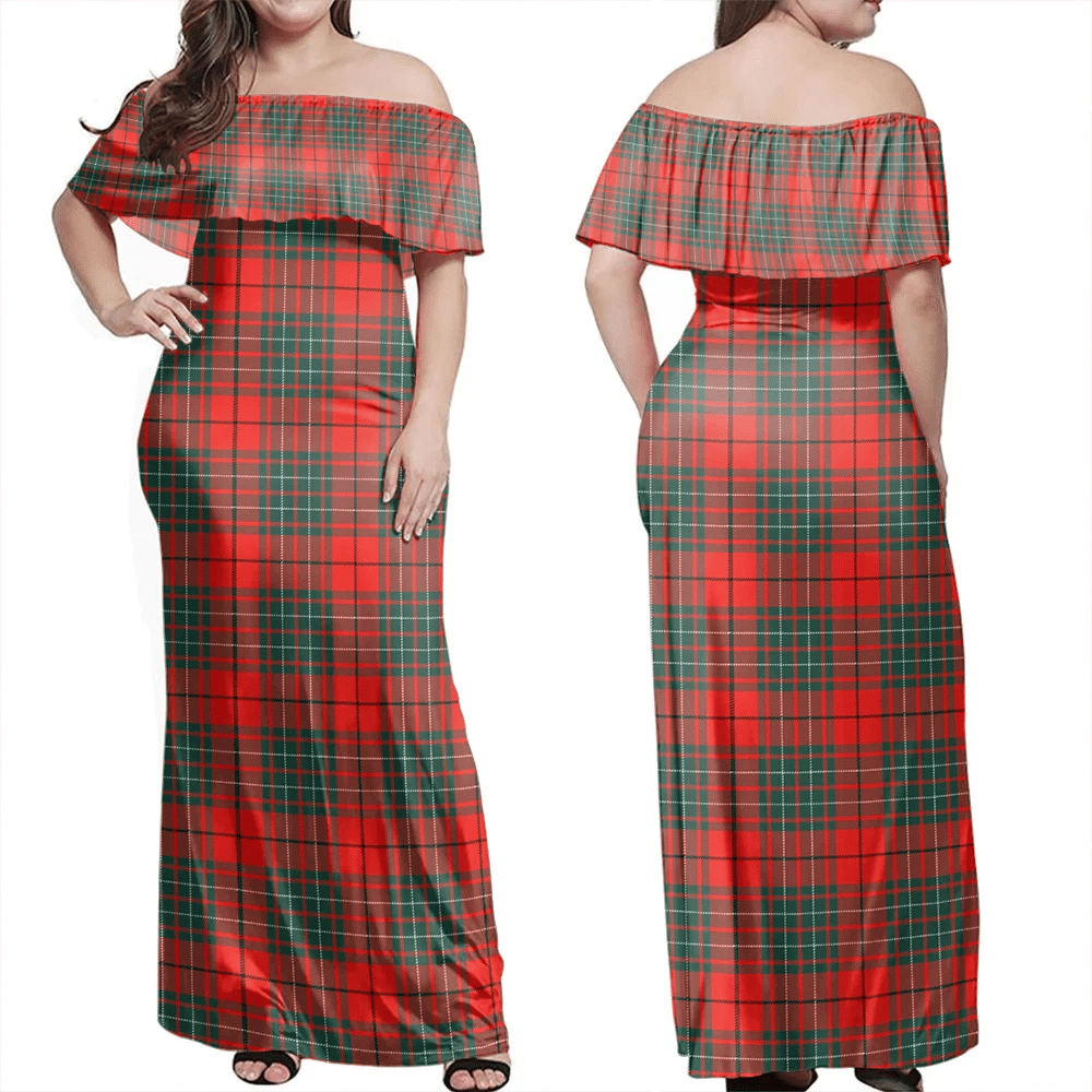 Clan Clan Cumming Modern Tartan Hawaii Dress KS96 Clan Cumming Tartan Hawaii Dress   