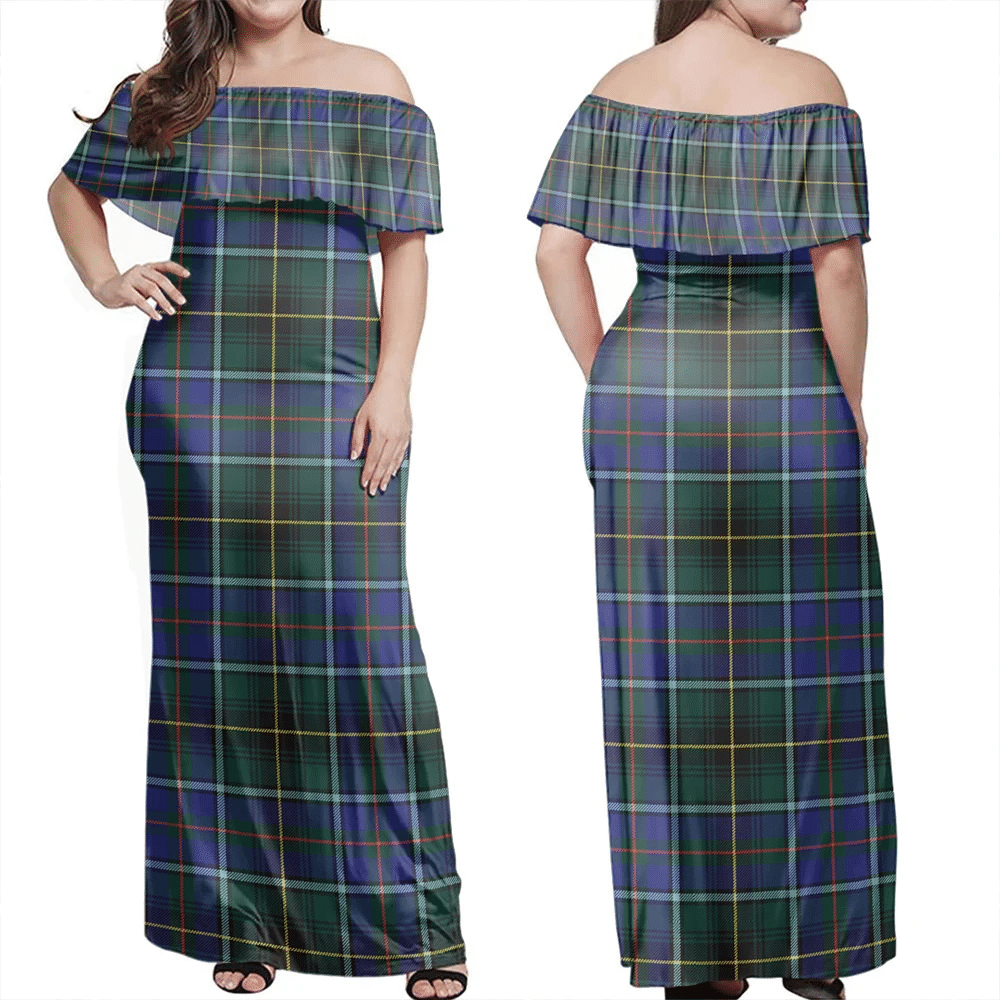 Clan MacInnes Modern Tartan Hawaii Dress DB15 Clan MacInnes Tartan Hawaii Dress   