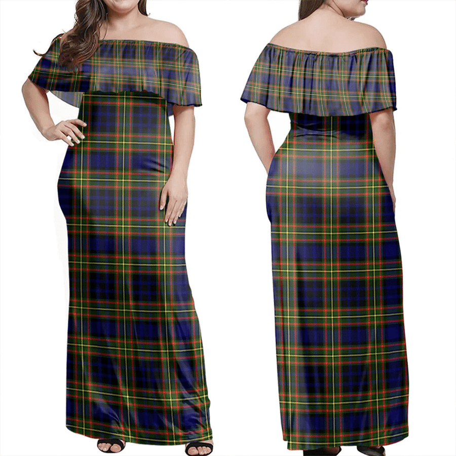 Clan Clelland Modern Tartan Hawaii Dress LA79 Clan Clelland Tartan Hawaii Dress   