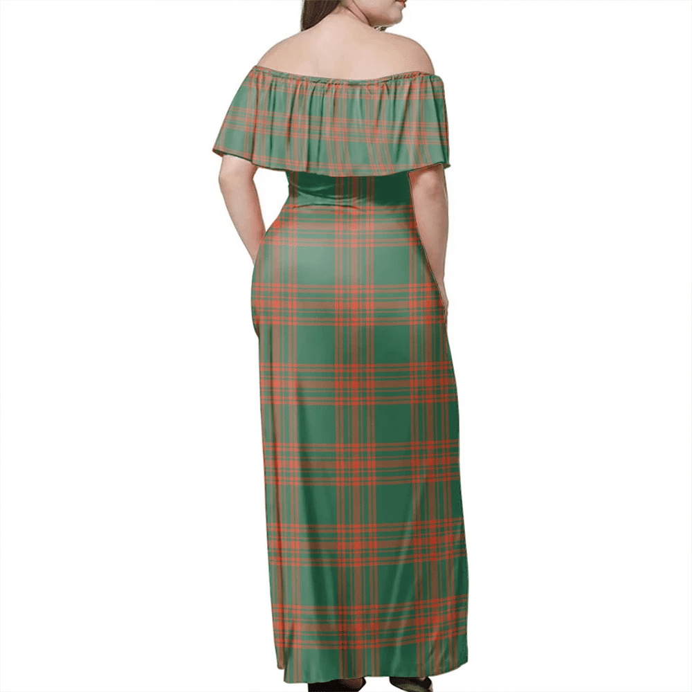 Clan Menzies Green Ancient Tartan Hawaii Dress RE54 Clan Menzies Tartan Hawaii Dress   
