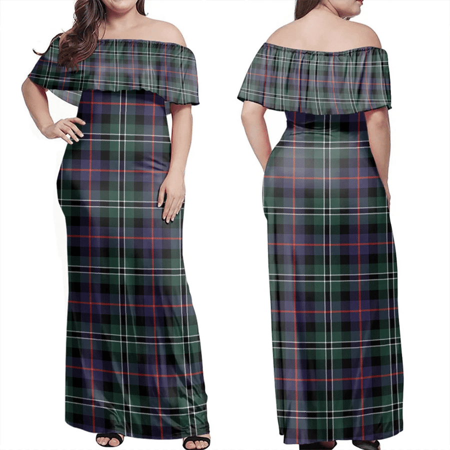 Clan Rose Hunting Modern Tartan Hawaii Dress TU21 Clan Rose Tartan Hawaii Dress   