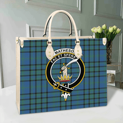 Clan Matheson Hunting Ancient Tartan Crest Leather Bag ED39 Clan Matheson Tartan Today   