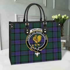 Clan Sinclair Hunting Modern Tartan Crest Leather Bag MM59 Clan Sinclair Tartan Today   