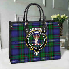 Clan Robertson Hunting Modern Tartan Crest Leather Bag MZ99 Clan Robertson Tartan Today   