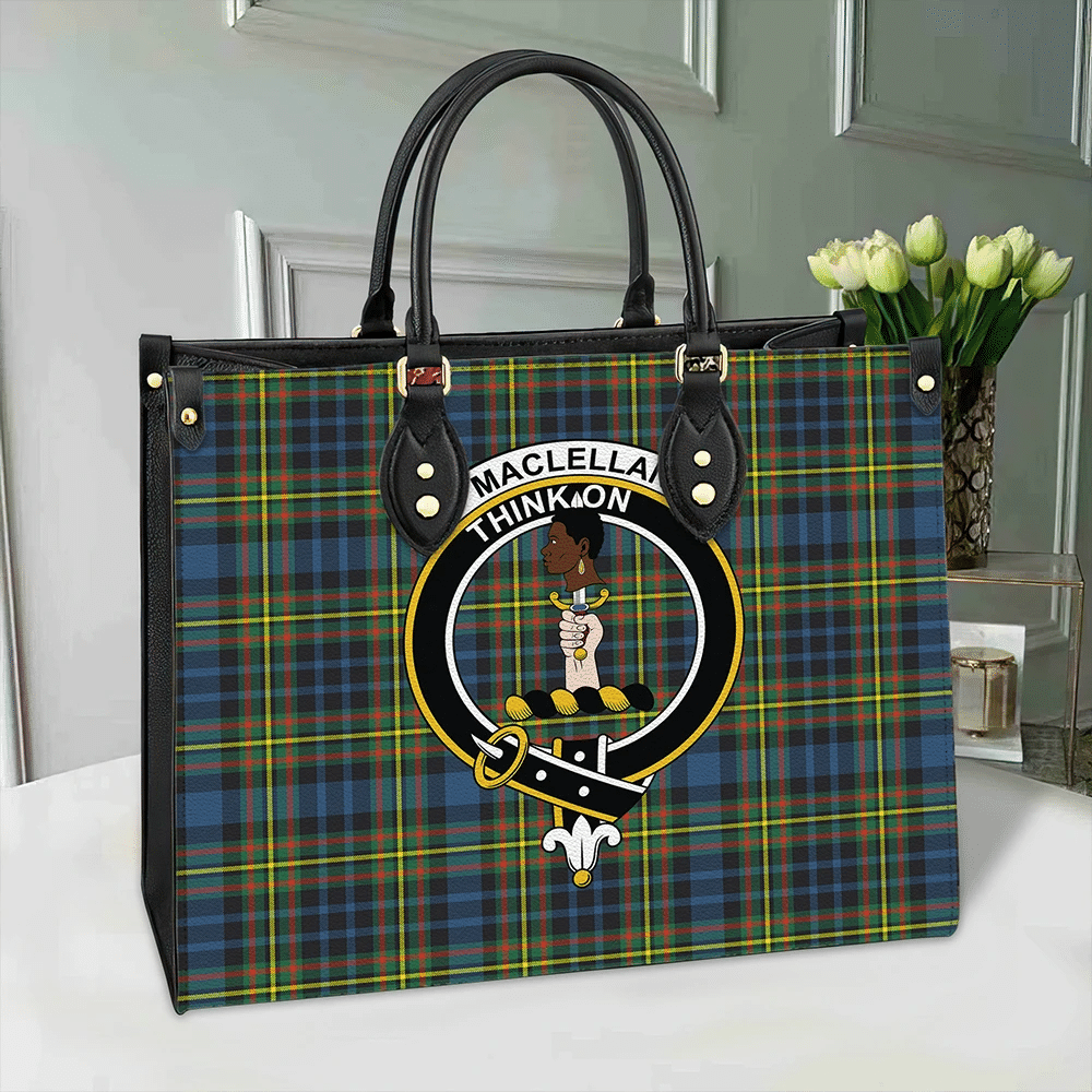 Clan MacLellan Ancient Tartan Crest Leather Bag AT78 Clan Borthwick Tartan Today   