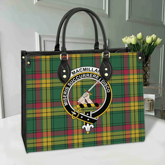 Clan MacMillan Old Ancient Tartan Crest Leather Bag EA57 Clan MacMillan Tartan Today   