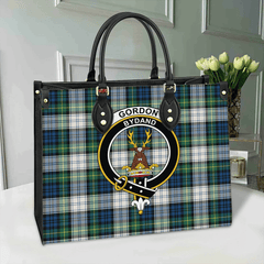 Clan Gordon Dress Ancient Tartan Crest Leather Bag YT93 Clan Gordon Tartan Today   