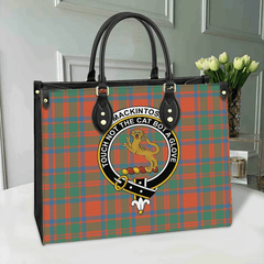 Clan MacKintosh Ancient Tartan Crest Leather Bag RD74 Clan MacKintosh / MacIntosh Tartan Today   