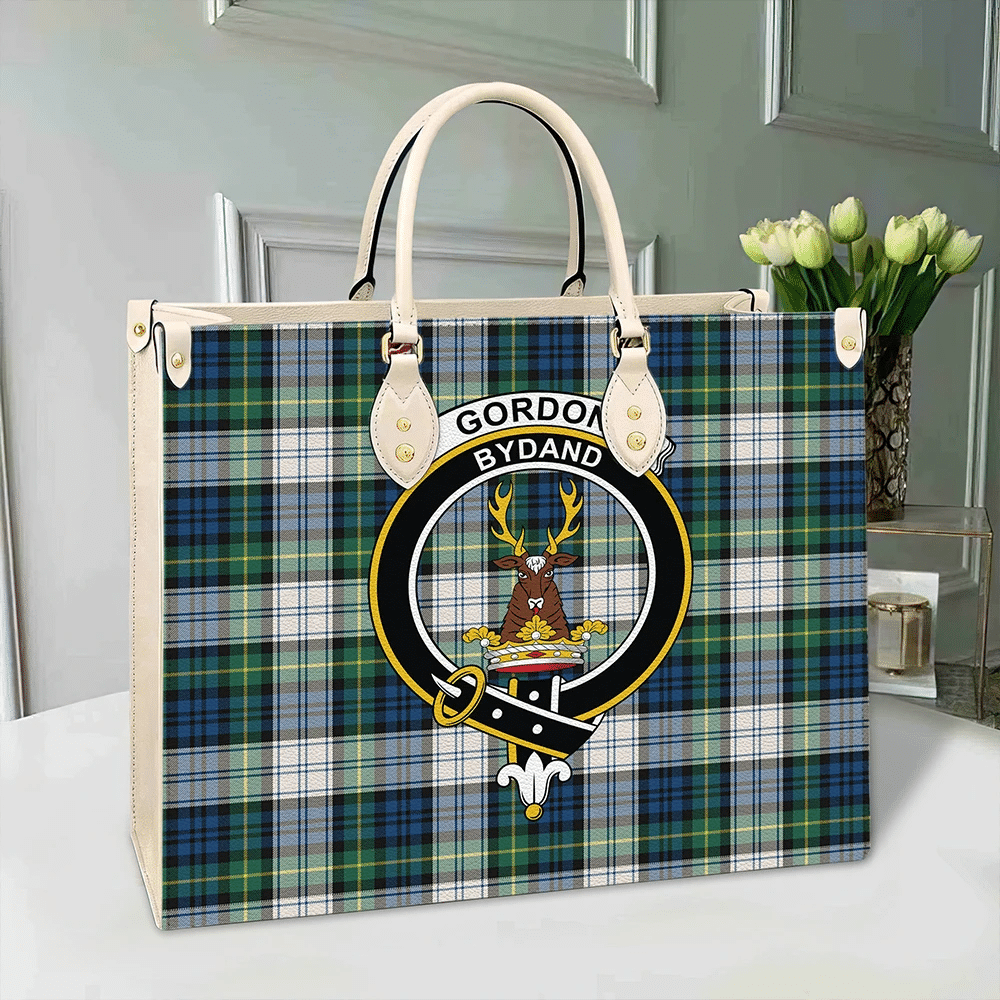 Clan Gordon Dress Ancient Tartan Crest Leather Bag YT93 Clan Gordon Tartan Today   