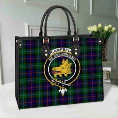 Clan Campbell Of Cawdor Modern Tartan Crest Leather Bag JK50 Clan Campbell of Cawdor Tartan Today   