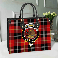 Clan Marjoribanks Tartan Crest Leather Bag JQ93 Clan Marjoribanks Tartan Today   
