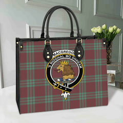 Clan MacGregor Hunting Ancient Tartan Crest Leather Bag QF56 Clan MacGregor Tartan Today   
