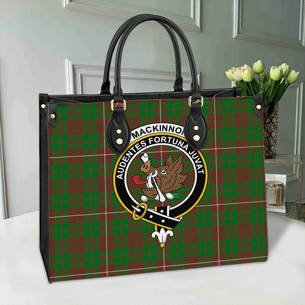 Clan MacKinnon Hunting Modern Tartan Crest Leather Bag DD95 Clan MacKinnon Tartan Today   