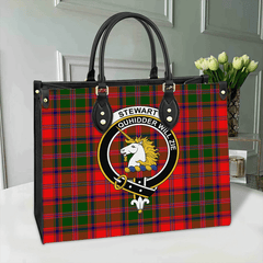 Clan Stewart Of Appin Modern Tartan Crest Leather Bag DF63 Clan Stewart of Appin Tartan Today   