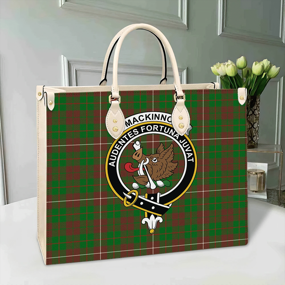 Clan MacKinnon Hunting Modern Tartan Crest Leather Bag DD95 Clan MacKinnon Tartan Today   