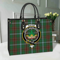 Clan Gayre Tartan Crest Leather Bag DI31 Clan Gayre Tartan Today   