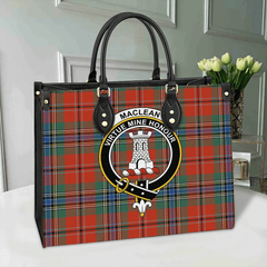 Clan MacLean Of Duart Ancient Tartan Crest Leather Bag NN31 Clan Borthwick Tartan Today   