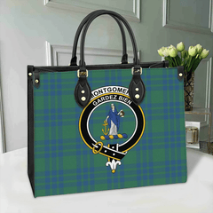 Clan Montgomery Ancient Tartan Crest Leather Bag MC11 Clan Montgomery Tartan Today   